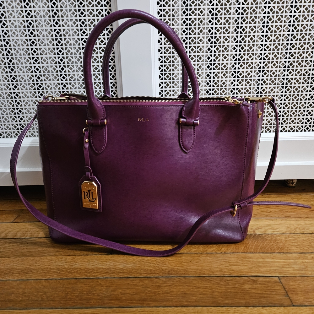 Purple Leather Women's Bag